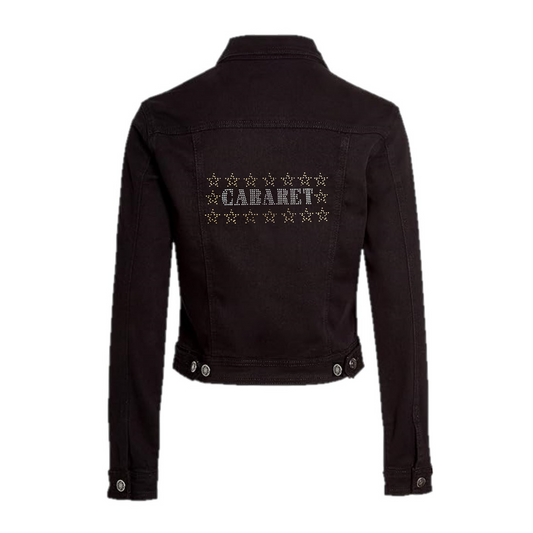 Cabaret musical denim jacket with star bling design