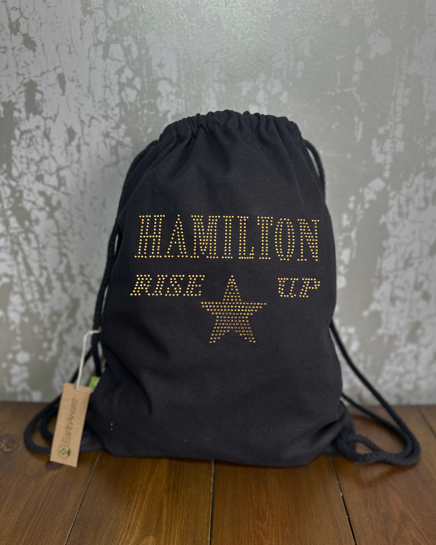 Hamilton inspired design cotton drawstring Bag