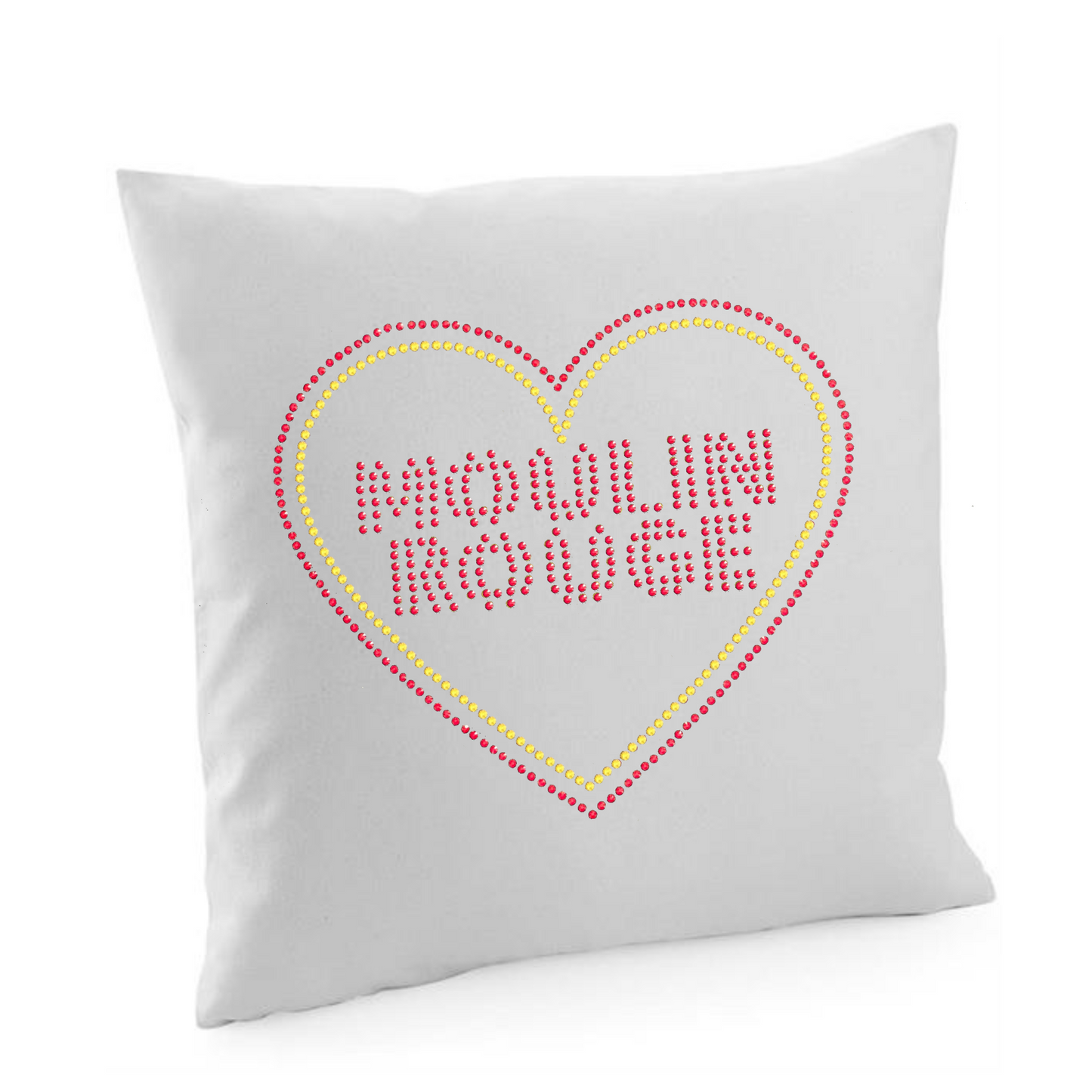 Moulin Rouge inspired musical design, cotton cushion cover