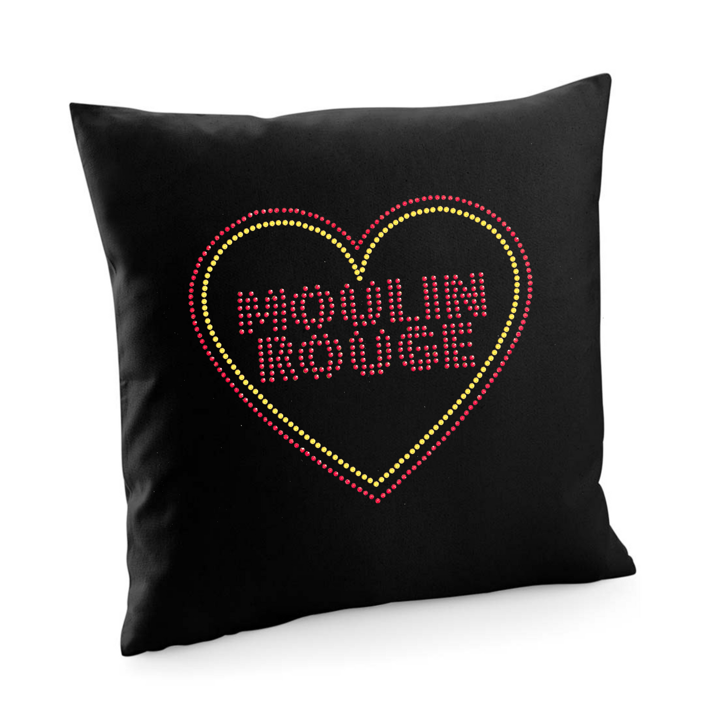 Moulin Rouge inspired musical design, cotton cushion cover