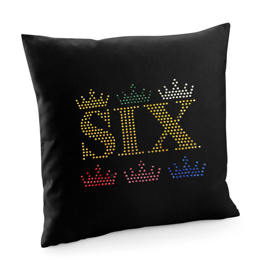 Six the musical 6 crown inspired musical design, cotton cushion cover