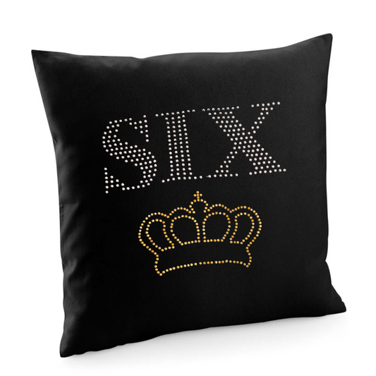 Six the musical crown design inspired musical design, cotton cushion cover