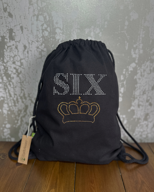 Six musical cotton drawstring Bag